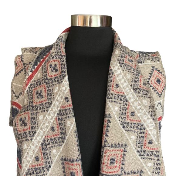 Tribal Jeans Sweater Vest Cardigan MED Aztec Western Rodeo Boho Cowgirl Festival - Picture 3 of 7